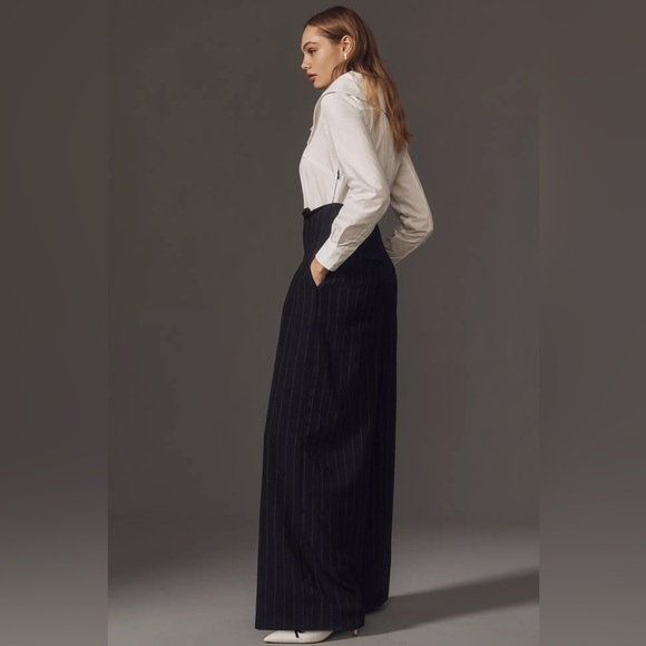 Anthropologie Maeve Corseted Shirting Twofer Jumpsuit - Picture 2 of 14